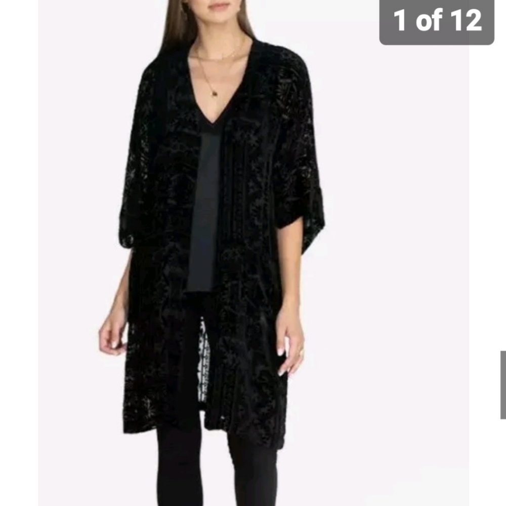 JOHNNY WAS TELCHAC VELVET BURNOUT KIMONO